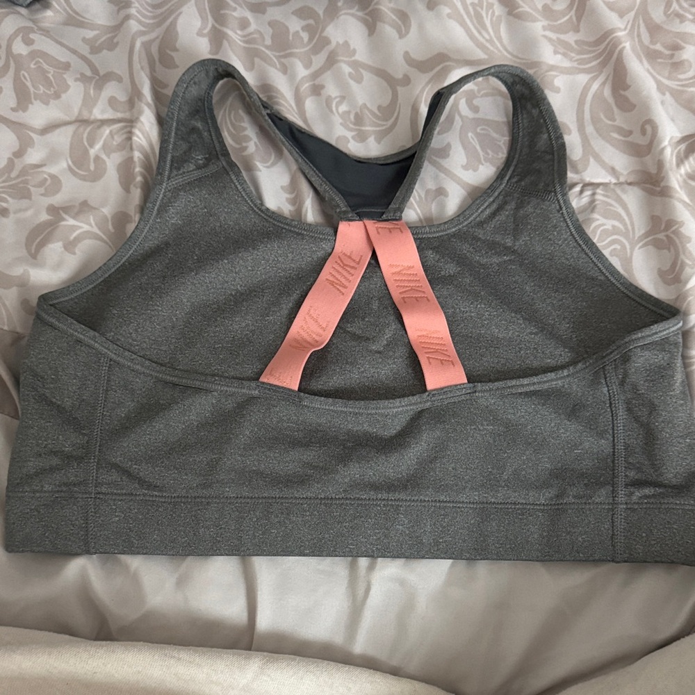 Nike Sports Bra with Coral Text - Picture 3 of 3